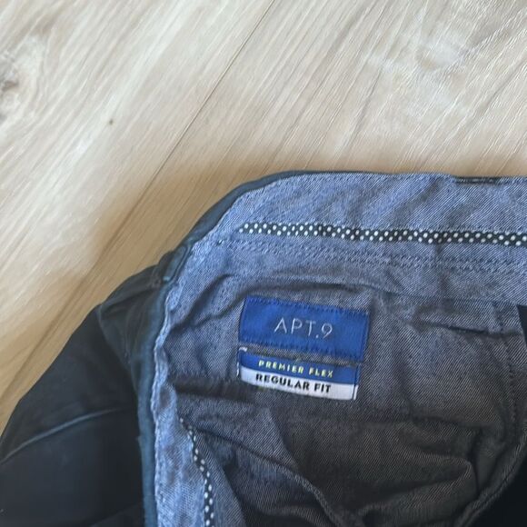 Apt 9 Premier Flex Regular Fit Navy Blue Pants Slacks Size 36x32 - Picture 6 of 7